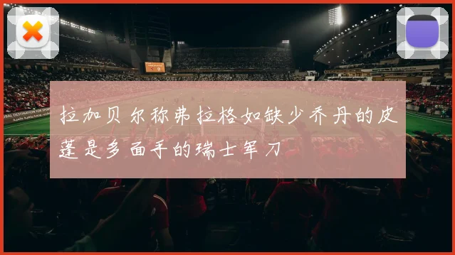 拉加贝尔称弗拉格如缺少乔丹的皮蓬是多面手的瑞士军刀
